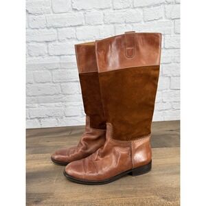 Eric Brown Leather Suede Knee High Pull On Riding Boots Women Size 39/8 Classic